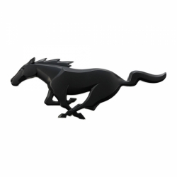 Ford černé matné logo na přední masku Pony - Ford Mustang (Nový model 2015+)