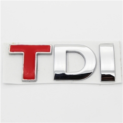 Červené logo TDI emblém - Volkswagen Golf Passat Jetta Bora Beetle atd.