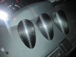 EVO-R karbonové krytky na přídavné budíky - Nissan 370z (09+)