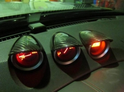 EVO-R karbonové krytky na přídavné budíky - Nissan 370z (09+)