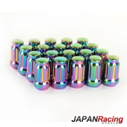 Japan Racing JN2 odlehčené matice na kola Short uzavřený konec - barva Neo