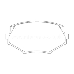MTEC přední brzdové destičky pro 256mm kotouče - Mazda MX-5 NA 1.8 NB 1.6 1.8 (91 - 05)