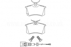 EBC Green Stuff zadní brzdové destičky DP21497 pro kotouče 255mm - Škoda / Audi / Seat / VW