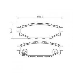 MTEC zadní brzdové destičky Mintex - Toyota GT86 / Subaru BRZ