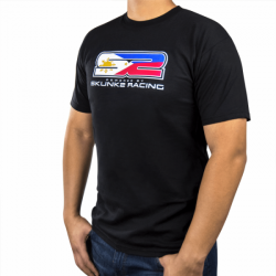 Skunk2 bavlněné tričko Philippines - barva černá