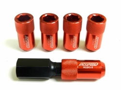 Arospeed odlehčené matice na kola Tuner Hex 20ks - Red