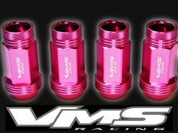 VMS Racing odlehčené matice na kola 20ks M12x1,5 - Růžová