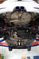Injen duální catback výfuk Super SES - Titanium Tip - Ford Focus ST 2.0 turbo (2012+)