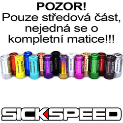 Sickspeed 3-dílné kolové matice 50mm (středová část) 20ks - růžovozlaté