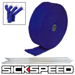 Sickspeed termo páska na výfukové potrubí - 15 metrů, barva modrá