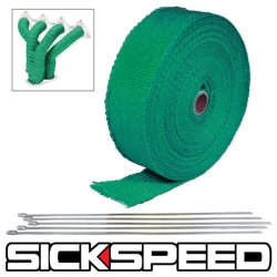 Sickspeed termo páska na výfukové potrubí - 15 metrů, barva zelená