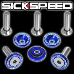 Sickspeed sada modrých šroubků a podložek na ventilové víko - Honda Civic / Del Sol / Integra / Prelude
