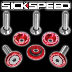 Sickspeed sada červených šroubků a podložek na ventilové víko - Honda Civic / Del Sol / Integra / Prelude