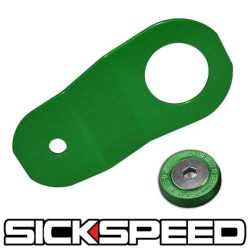 Sickspeed zelený hliníkový držák chladiče - Honda Civic 6G / Integra / S2000