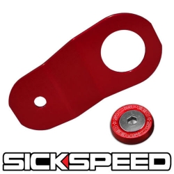 Sickspeed červený hliníkový držák chladiče - Honda Civic 6G / Integra / S2000