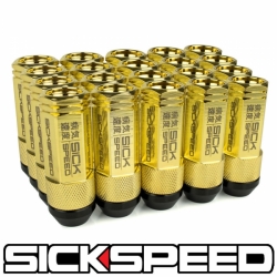Sickspeed 3-dílné kolové matice 50mm (středová část) 20ks - 24k zlaté