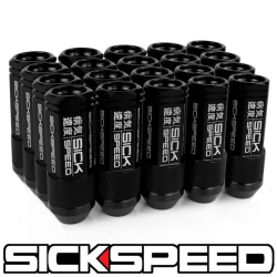Sickspeed 3-dílné kolové matice 50mm (středová část) 20ks - černé