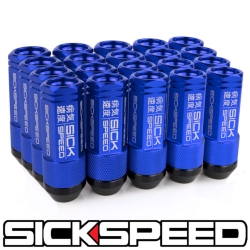 Sickspeed 3-dílné kolové matice 50mm (středová část) 20ks - modré