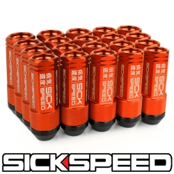 Sickspeed 3-dílné kolové matice 50mm (středová část) 20ks - oranžové