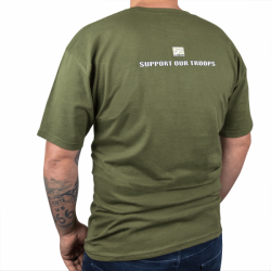 Skunk2 bavlněné tričko Camo Logo - barva Military Green