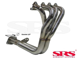 SRS 4-2-1 nerezové výfukové svody 4-2-1 2.5" - Honda Civic B16 / Integra B18 (92 - 01)