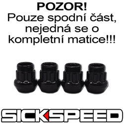 Sickspeed 3-dílné kolové matice 50mm (spodní ocelová část) 20ks
