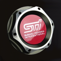 STI gunmetal olejové hliníkové víčko Subaru - Impreza (WRX i STi)