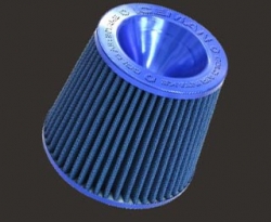 VMS Racing zduchový filtr 3" IceMan - univerzání, barva modrá