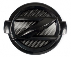 EVO-R logo černý emblém Z v tmavém karbonu - Nissan 370z (09+), umístění předek