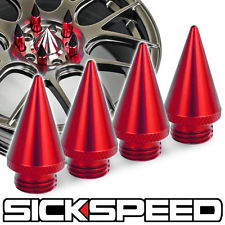 Sickspeed ozdobné hroty na kolové matice Sickspeed - sada 4ks, barva červená
