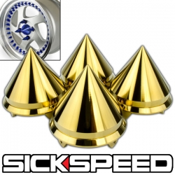 Sickspeed ozdobné hroty / středové krytky na kola - 25k zlaté