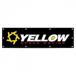 Yellow Speed Racing vinylový banner - 270cm x 70cm