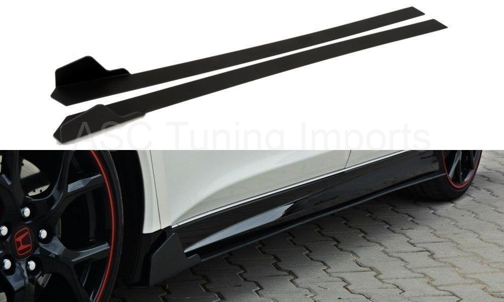 Maxton ABS lip Racing prahové nástavce s difuzory - Honda Civic 9G Type-R FK2 (15 - 17)