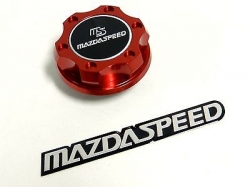 VMS Racing olejové hliníkové víčko Mazdaspeed - MX5, RX8, 323, 3 atd., barva červená