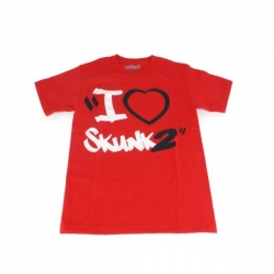 Skunk2 bavlněné tričko Heart - barva červená