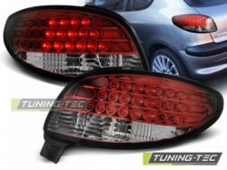 Tuning-Tec zadní čirá LED světla Red White - Peugeot 206 Hatchback 