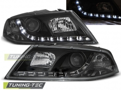 Tuning-Tec přední čirá světla Daylight Black - Škoda Octavia II (04 - 08)