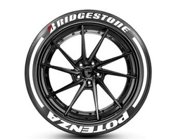 Tirestickers nálepky na pneumatiky - BRIDGESTONE POTENZA (Red slash)