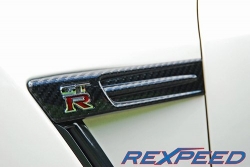 Rexpeed karbonové dekory průduchů v blatníku - Nissan GT-R R35 (09+)