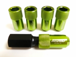 Arospeed odlehčené matice na kola Tuner Hex 20ks - Green