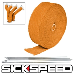 Sickspeed termo páska na výfukové potrubí - 15 metrů, barva oranžová