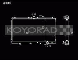 Koyo hliníkový chladič V-series - Honda Prelude 5G 2.2L (97 - 01)